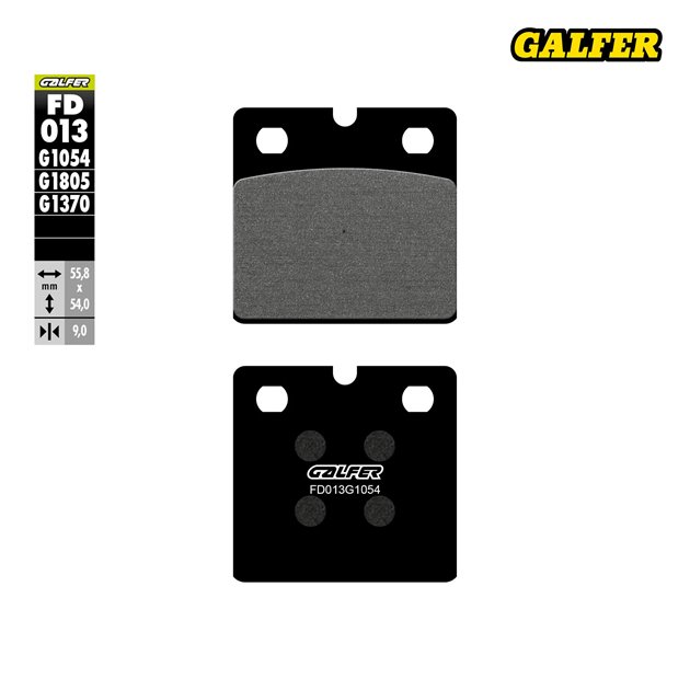 GALFER KLOCKI HAMULCOWE KH018 PÓŁMETALICZNE BMW