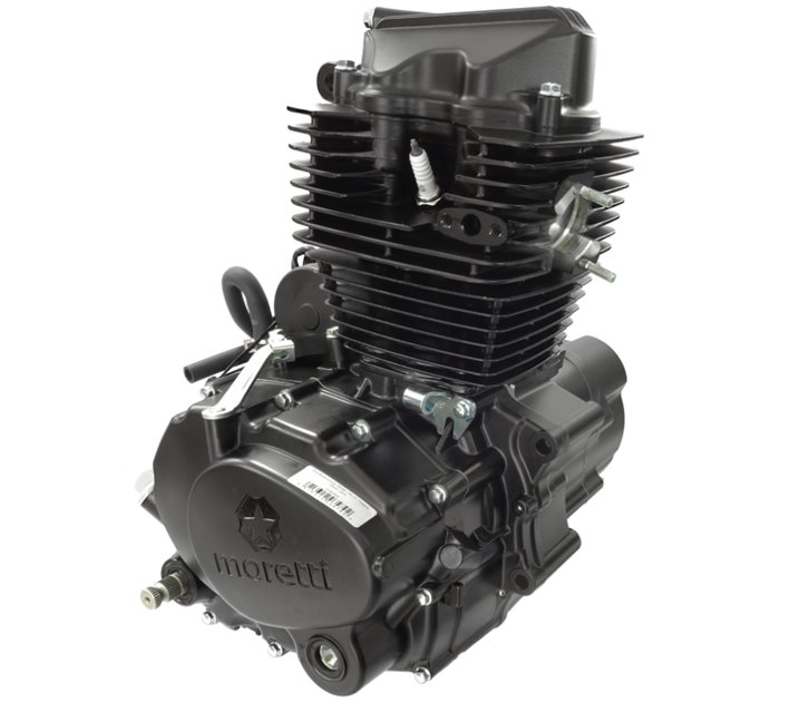 Silnik Moretti pionowy 163FMK, 175cc 4T, 5-biegowy manual, czarny