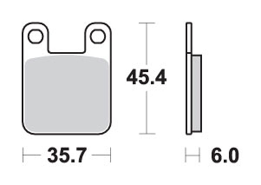 Klocki hamulcowe KH115 CERAMIC KOLOR CZARNY PASUJE DO YAMAHA DT50R '04-, TZR50 '03-, TOMOS