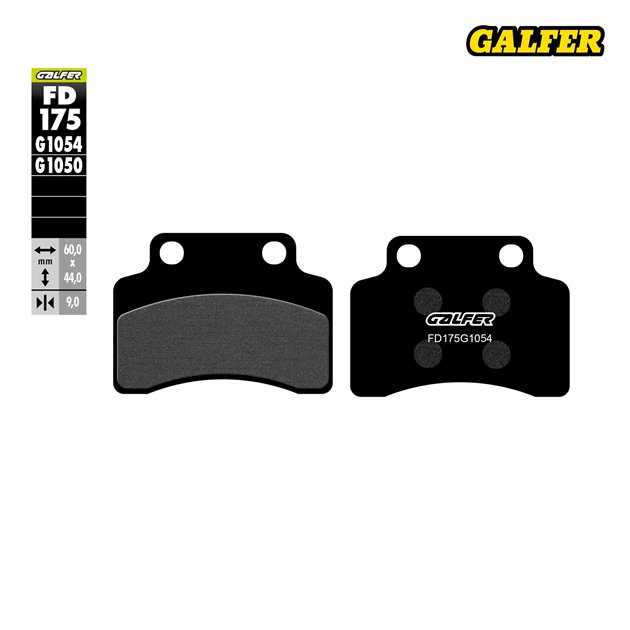 GALFER KLOCKI HAMULCOWE KH235 PÓŁMETALICZNE