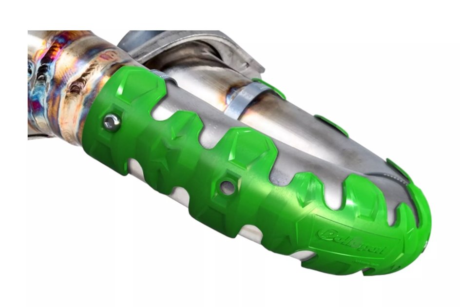 Osłona kolektora wydechu długa 40 cm Polisport zielony | 8483800005