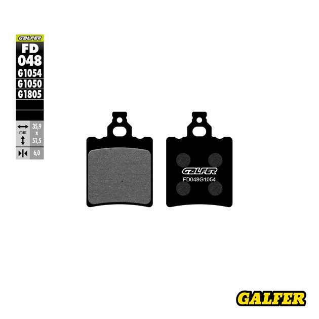 GALFER KLOCKI HAMULCOWE KH060 KH337 PÓŁMETALICZNE