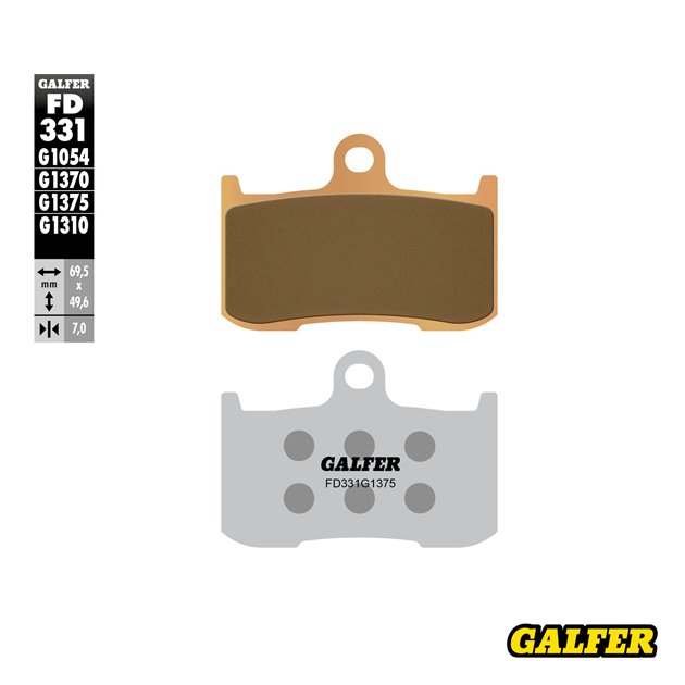 Klocki hamulcowe KH347 SPIEK METALICZNY SPORT, PRZÓD Galfer | FD331G1375