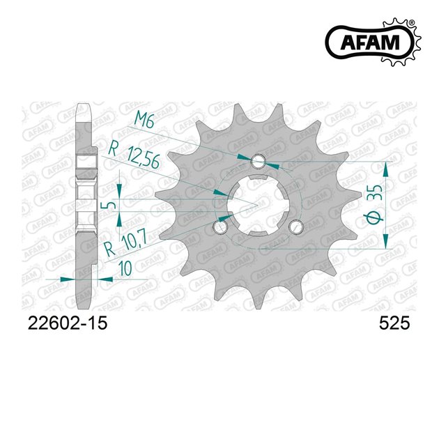 Zębatka przednia 15 Suzuki DR 650 SE, XF 650 ŁAŃC. 520 AFAM | 22602-15