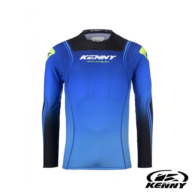 Koszulka cross/enduro Kenny Racing Titanium Blue Niebieski/Czarny M | 251-3301011-5502