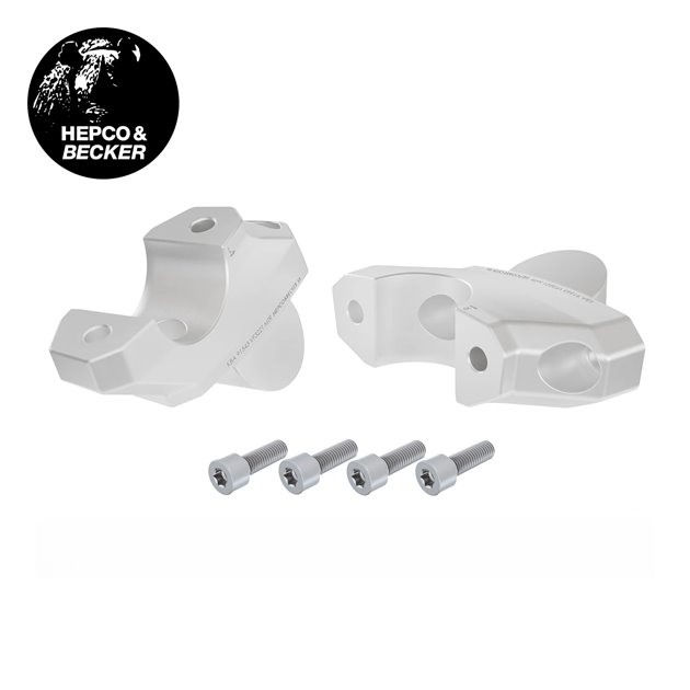 Podwyższenie kierownicy z przesunięciem BMW R 1300 R 32mm, 21mm do tyłu, srebrne | 42456549 00 09