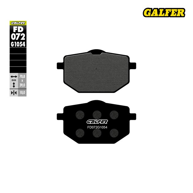 GALFER KLOCKI HAMULCOWE KH118 PÓŁMETALICZNE YAMAHA XT600 1987; XT 600Z TENERE 1985-1990