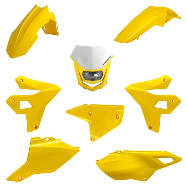 Zestaw plastików Body Kit Polisport Suzuki DR-Z 400E 00-24 DR-Z 400S 00-08 DR-Z 400SM 04-08 + lampa Restyling żółty | 91590