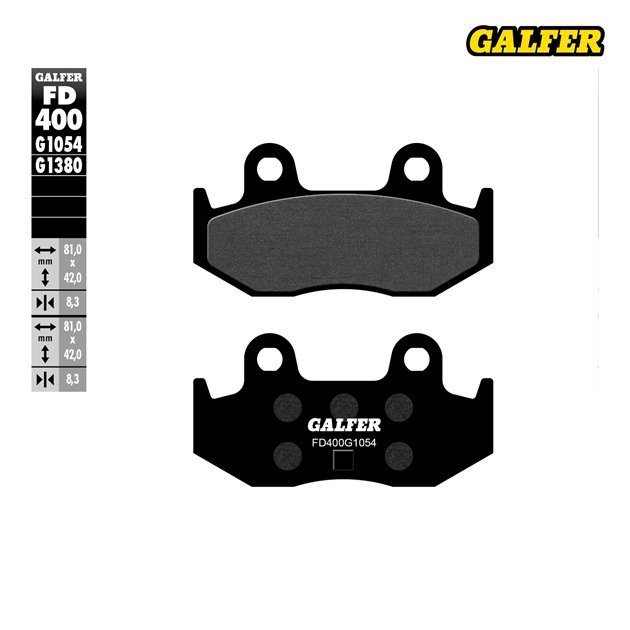 GALFER KLOCKI HAMULCOWE KH411 PÓŁMETALICZNE