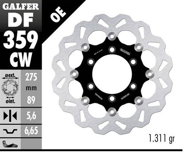 Tarcza hamulcowa tył Suzuki VZR 1800 Intruder, M 109R Boulevard WAVE FLOATING (275x89x5mm) GALFER | DF359CW