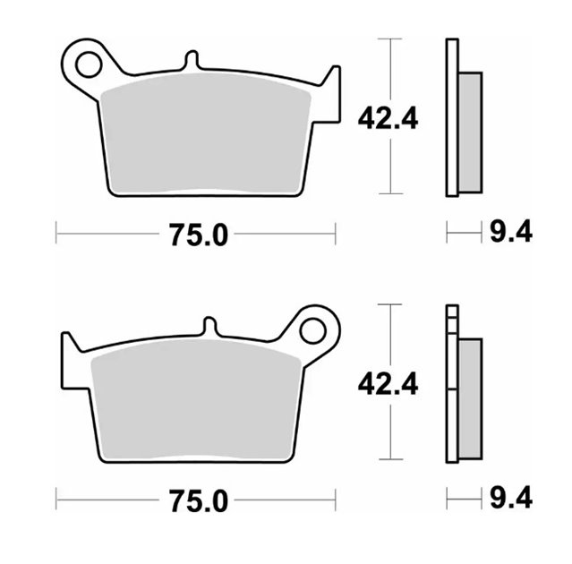 Klocki Hamulcowe KH697 STREET STANDART CERAMIC Tył SWM Ace Of Spades, RS R Czarny SBS | 998HF