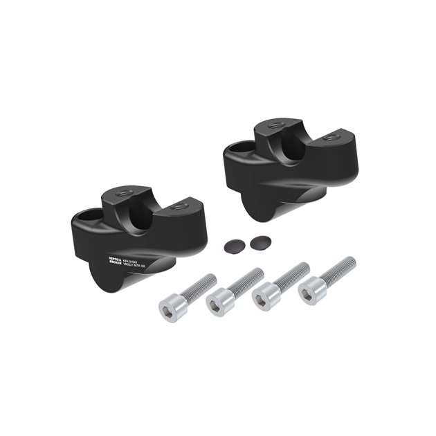 Podwyższenie kierownicy z przesunięciem 30 mm w górę, 21 mm do tyłu, czarne CF Moto 800 MT Hepco & Becker | 42457708 00 01