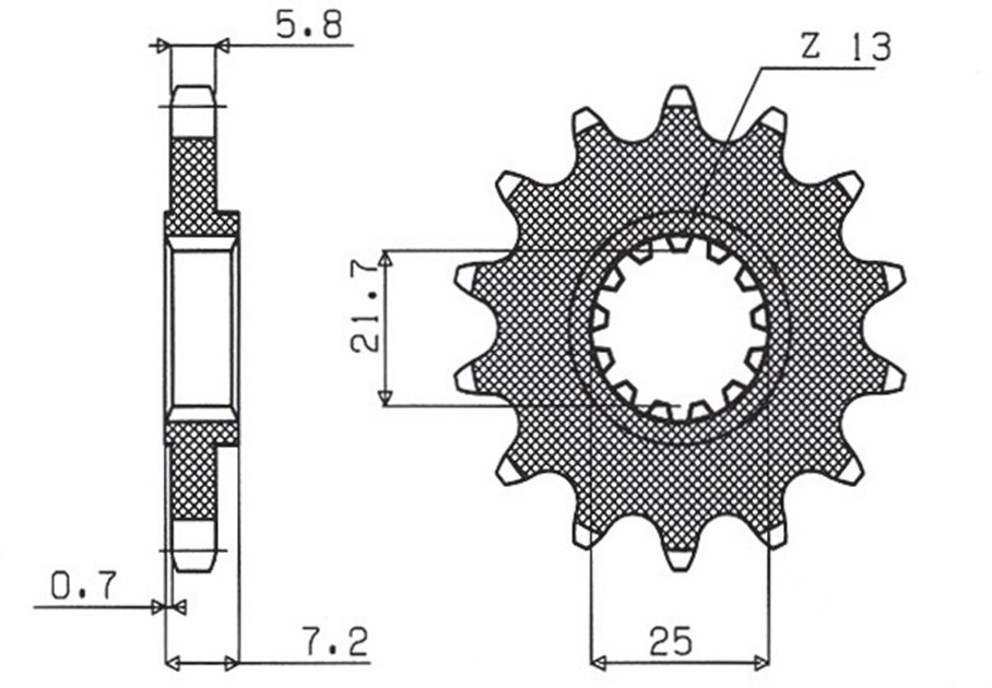 Zębatka PRZEDNIA 585 16 YAMAHA XTZ 750 '90-'98 (JTF578.16) (JTF1536.16) (ŁAŃC. 520) (58516JT) SUNSTAR