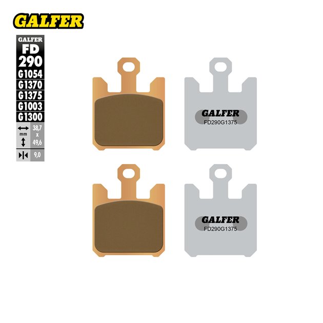 GALFER KLOCKI HAMULCOWE KH369/4 SPIEK METALICZNY (ZŁOTE) SPORT