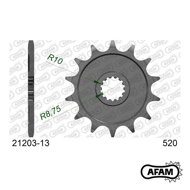 Zębatka przednia 13 Yamaha YZ 125 ŁAŃC. 520 AFAM | 21203-13
