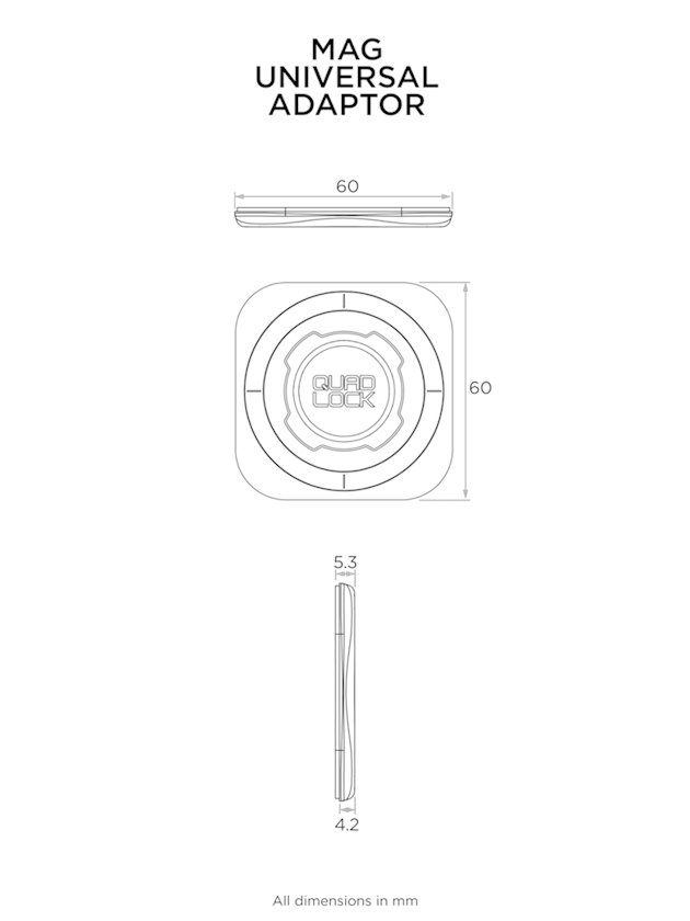 Uniwersalny adapter do etui, telefonu MAG Quad Lock | QMA-UNI