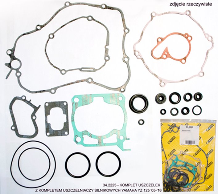 Komplet uszczelek z kompletem uszczelniaczy silnikowych YAMAHA YZ 125 '05-'17 ProX