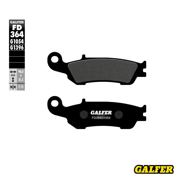 GALFER KLOCKI HAMULCOWE KH450 PÓŁMETALICZNE OFF ROAD