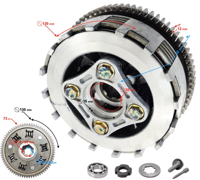 Sprzęgło Barton Hyper 125 E4 154FMI Motocykl 125cc (Euro4)