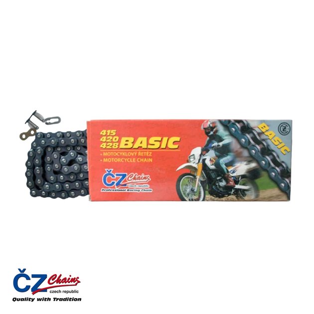 CZ ŁAŃCUCH NAPĘDOWY 428 BASIC (428S) (120 OGNIW) (19,2 KN) + ZAPINKA