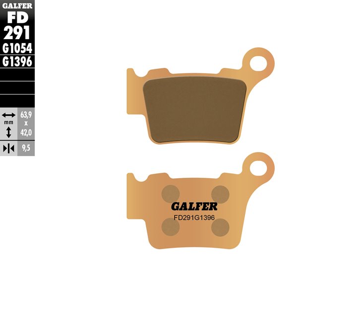 Klocki hamulcowe KH368 Spiek metaliczny Złote OFF ROAD Galfer | FD291G1396