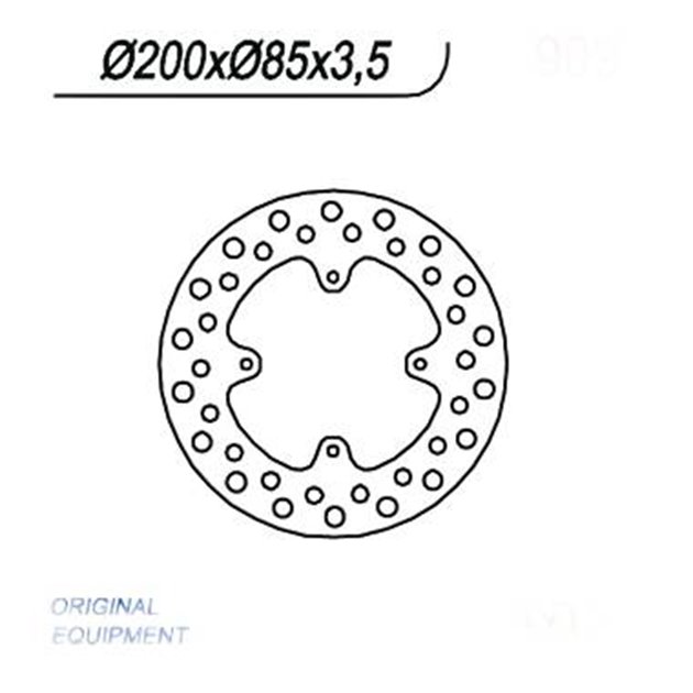 Tarcza hamulcowa (tył) SUZUKI RM 85 '05-'20(6x6,5mm) (200X85X3,5) NG