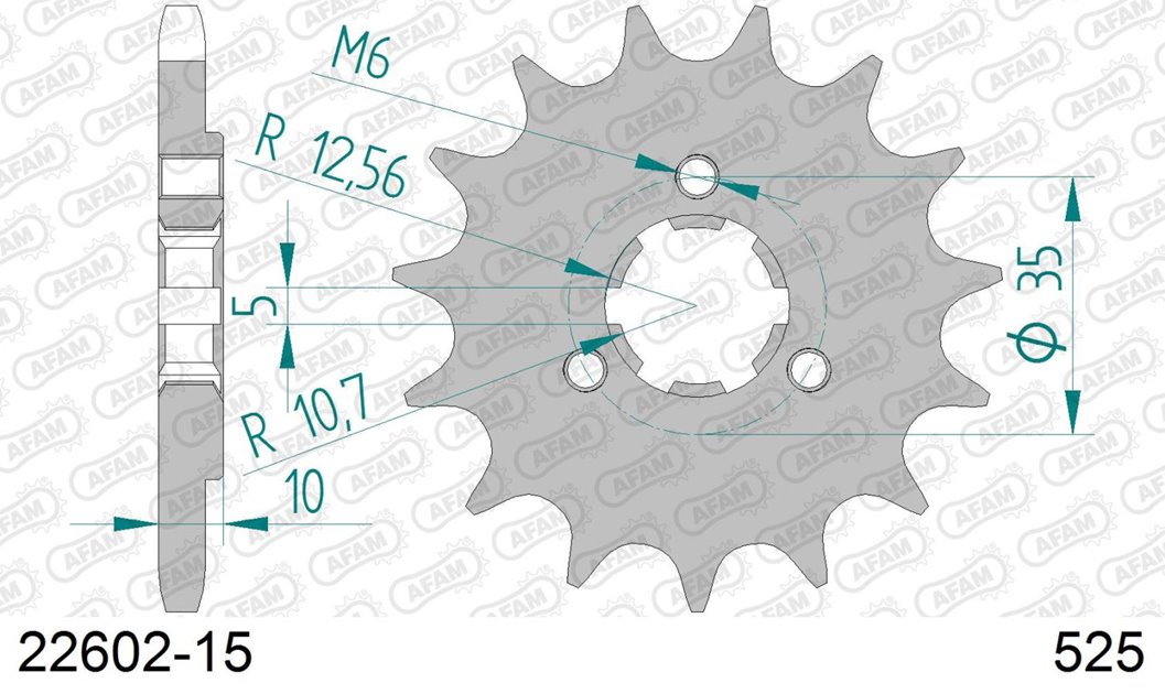 Zębatka przednia 15 Suzuki DR 650 SE, XF 650 ŁAŃC. 520 AFAM | 22602-15