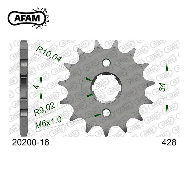 Zębatka przednia 259 16 Honda XL 125, NX 125 Łańcuch 428 AFAM | 20200-16
