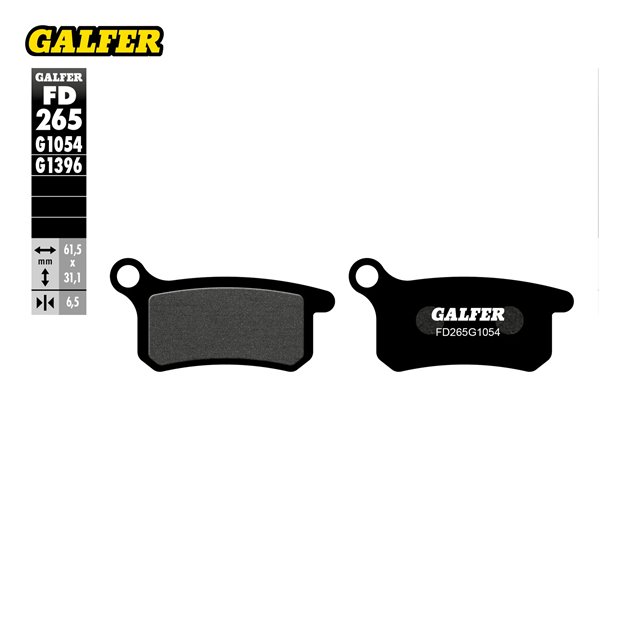 GALFER KLOCKI HAMULCOWE KH357 PÓŁMETALICZNE
