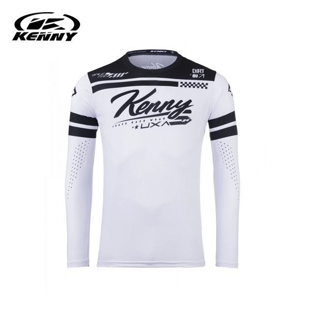 Koszulka Cross/Enduro Kenny Racing Track Dirt White Biały/Czarny M | 251-3403011-5500