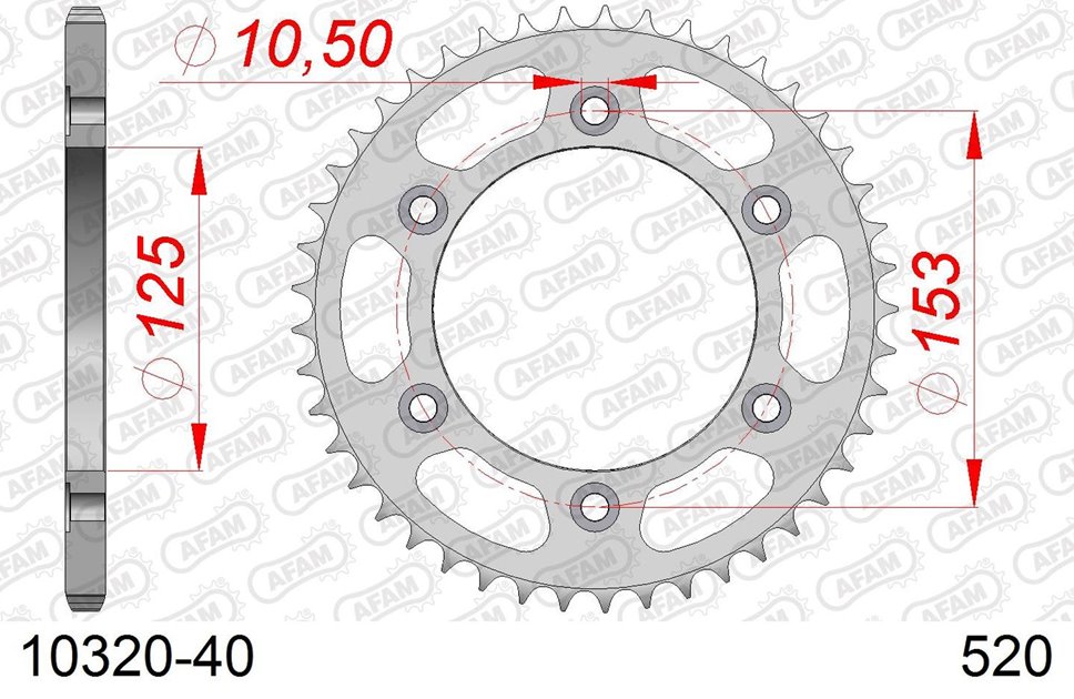 Zębatka tylna 40 Honda CRF 250L, CRF 250 Rally, CRM 250 ŁAŃC. 520 AFAM | 10320-40