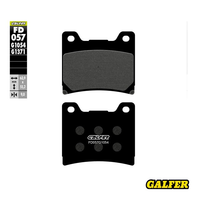 GALFER KLOCKI HAMULCOWE KH088 PÓŁMETALICZNE