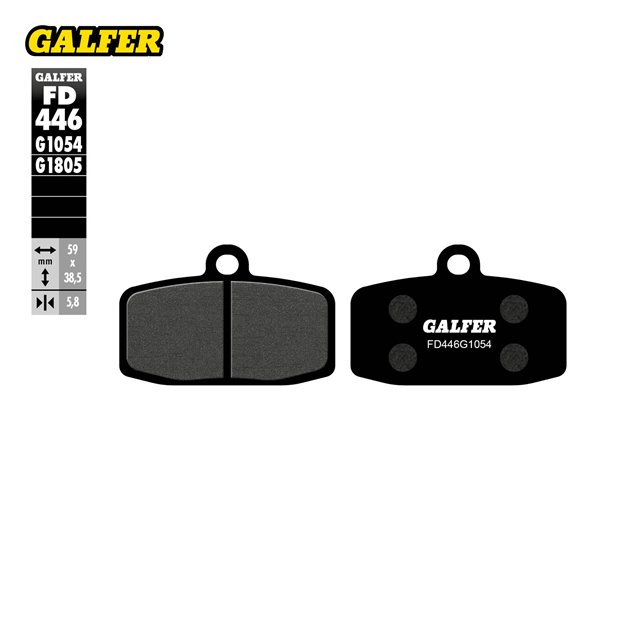 GALFER KLOCKI HAMULCOWE KH612 PÓŁMETALICZNE