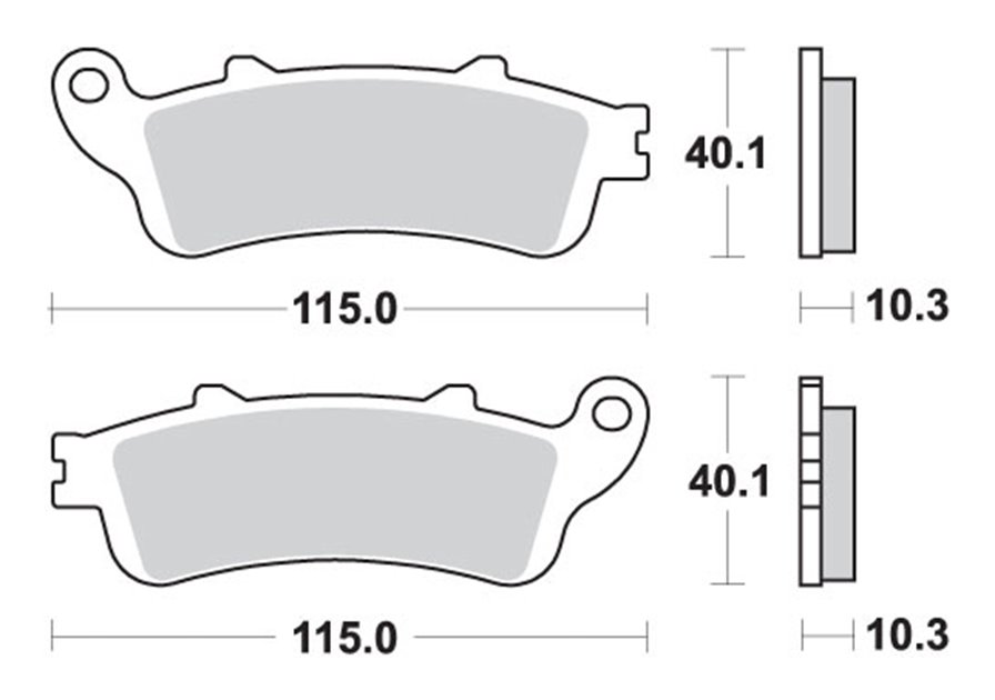 Klocki hamulcowe KH261/2 STREET EXCEL/RACING SINTER KOLOR ZŁOTY