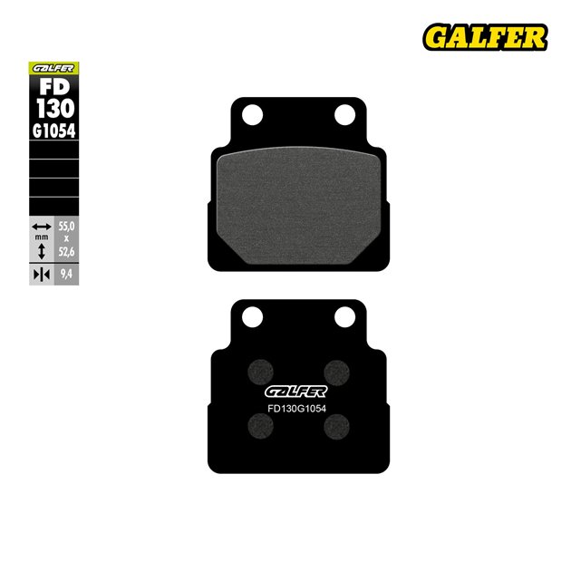 GALFER KLOCKI HAMULCOWE KH122 PÓŁMETALICZNE