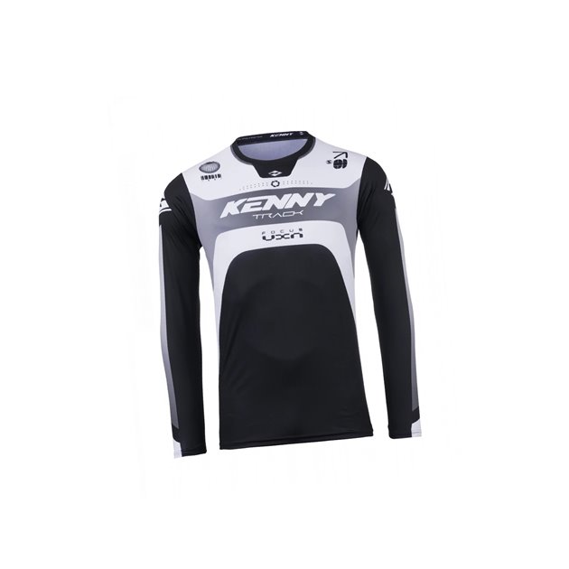 Koszulka Cross/Enduro Kenny Racing Track Focus Black/White Czarny/Biały/Szary XXL | 251-3403011-5809