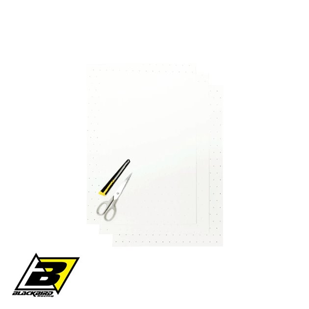 Naklejki (Folia CRYSTALL 0,4 MM, perforowana, 3 x arkusz 47X33CM) Blackbird | E5052/10