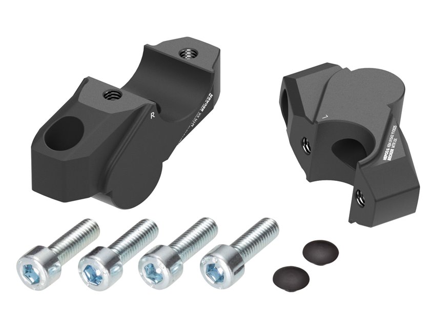 Podwyższenie kierownicy z przesunięciem Yamaha XJR 1300 2015 - 2016 30 mm w górę, 25 mm w tył, czarne Hepco & Becker | 42454546 00 01