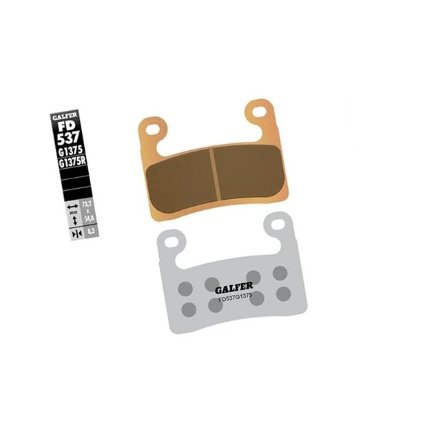 GALFER KLOCKI HAMULCOWE KH724 SPIEK METALICZNY (ZŁOTE) SPORT BMW S 1000RR 2019-2023; S 1000XR 2020-2023; R 1250GS 2019-2023; R1250RT 2019-2023