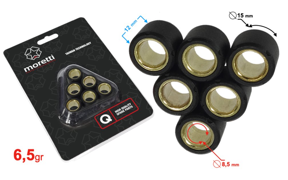 Rolki wariatora (6.5gr) do skutera 2T