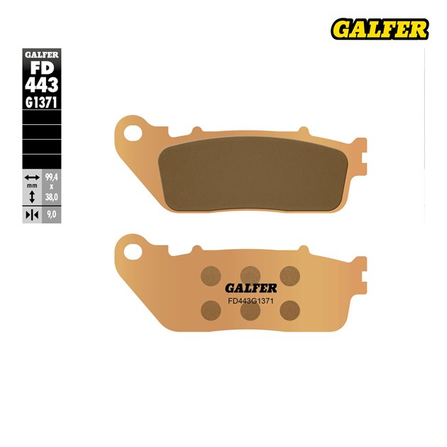GALFER KLOCKI HAMULCOWE KH488 SPIEK METALICZNY (ZŁOTE) STREET