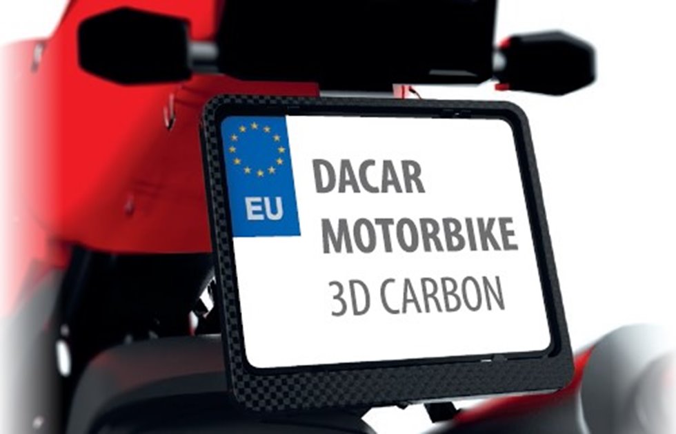 BIKETEC RAMKA POD TABLICĘ REJESTRACYJNĄ MOTOCYKL/MOTORBIKE KOLOR 3D KARBON (48808)