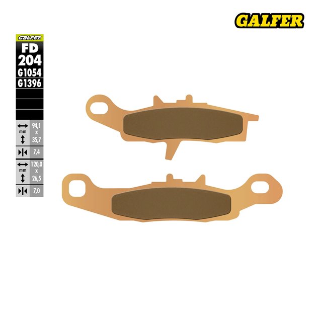 GALFER KLOCKI HAMULCOWE KH258 SPIEK METALICZNY (ZŁOTE) OFF ROAD