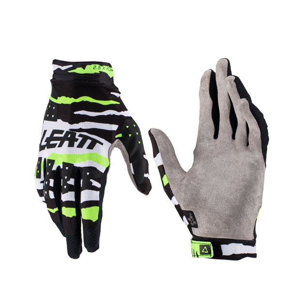 Rękawice MOTO 2.5 X-FLOW Tiger Czarny/Biały/Zielony Fluo, L Leatt | 6023040702