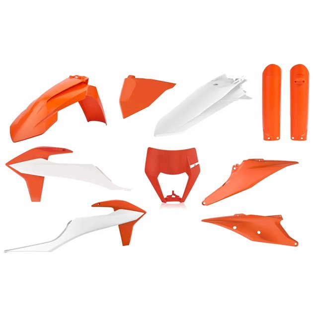 Zestaw plastików Body Kit Polisport pomarańczowy biały | 91325