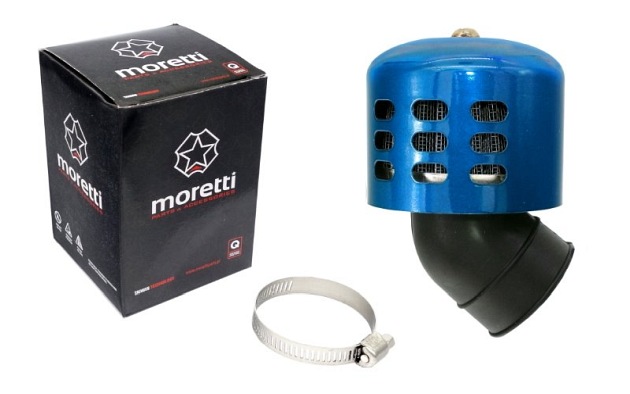 Filtr powietrza stożkowy 31-32mm niebieski Moretti