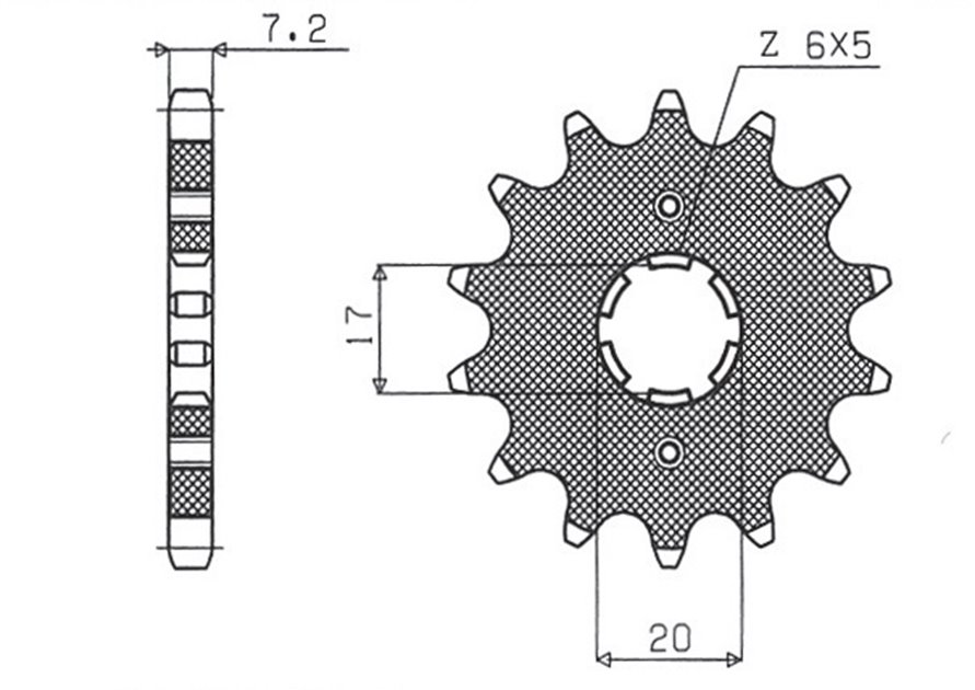 Zębatka PRZEDNIA 2037 16 HONDA CBR 125, CBF 125 '09-'14 (JTF1264.16) (ŁAŃC. 428) (203716JT) SUNSTAR