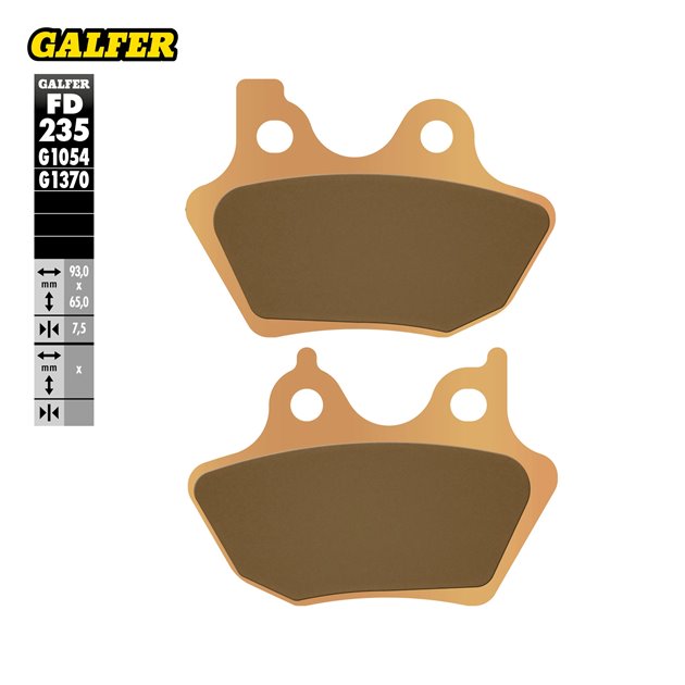 GALFER KLOCKI HAMULCOWE KH299 SPIEK METALICZNY (ZŁOTE) STREET HARLEY DAVIDSON 883/1200/1340/1450