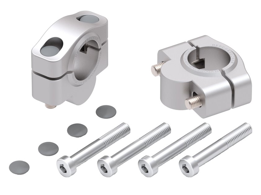 Podwyższenie kierownicy Kawasaki Z 900 RS / Café / RS SE 2018 - 2025, 20 mm srebrne Hepco & Becker | 42302533 20 09