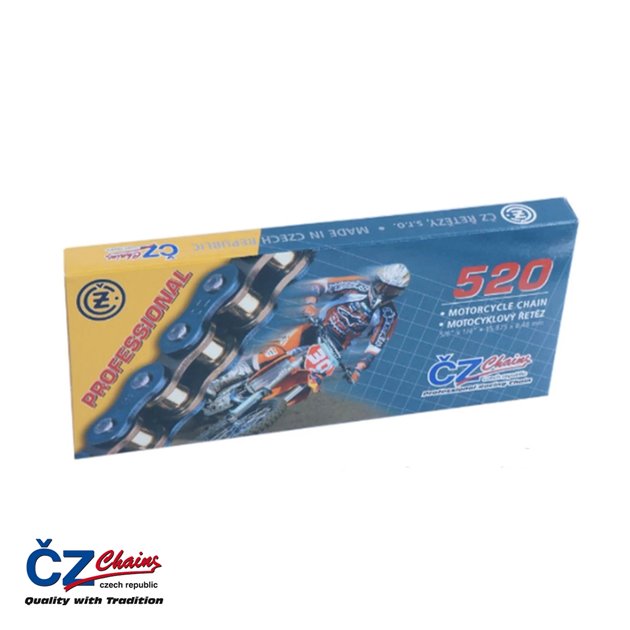 CZ ŁAŃCUCH NAPĘDOWY 520 M (112 OGNIW) MOTOCROSS DO 125 CCM (2T), 250 CCM (4T) (35,0 KN) + ZAPINKA | CZ520M112